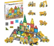Magnetinės kaladėlės | Su statybine technika | Woopie 55822