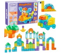 Magnetinis konstruktorius | Permatomos kaladėlės, 43 vnt. | Woopie 55884
