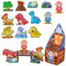 Magnetinis konstruktorius | Šviečiantis 3D Dinozaurų parkas 124 vnt. | WOOPIE 55921