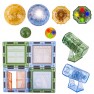 Magnetinis konstruktorius | Šviečiantis 3D Dinozaurų parkas 124 vnt. | WOOPIE 55921