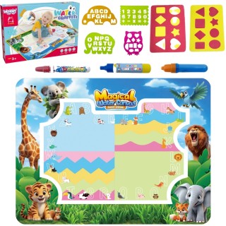 Vandens piešimo kilimėlis | Safari Raidelės ir skaičiai | Woopie 56058