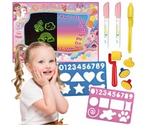 Vandens piešimo kilimėlis | 2in1 šviečiantis tamsoje XXL 100x70 cm | Woopie 56096