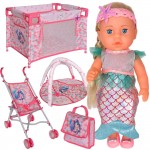 Lėlė kūdikis | Vežimėlis su priedais | ROYAL su garsais  | WOOPIE 56331