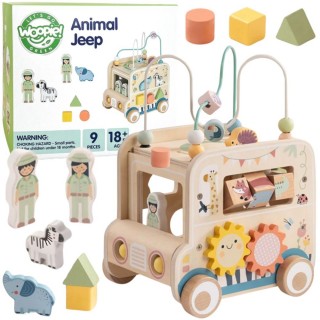 Manipuliacinis kubas | Medinis safario visureigis FSC | WOOPIE GREEN 56454