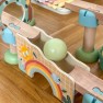 Medinė kamuoliukų trasa | su ksilofonu GREEN | WOOPIE 56461
