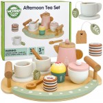 Medinis arbatos ir kavos rinkinys | Pastelinis 12 dalių FSC | WOOPIE 56485