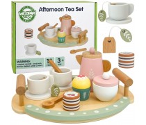 Medinis arbatos ir kavos rinkinys | Pastelinis 12 dalių FSC | WOOPIE 56485 Medinis arbatos ir kavos rinkinys | Pastelinis 12 dalių FSC | WOOPIE 56485
