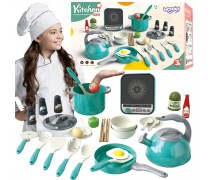 Mažojo virėjo rinkinys | Indukcinė viryklė su 30 dalių | WOOPIE 56522