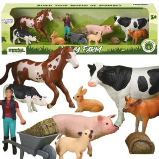 Gyvūnų figūrėlių rinkinys | Laimingas ūkis 10 vnt. | WOOPIE 56577 Gyvūnų figūrėlių rinkinys | Laimingas ūkis 10 vnt. | WOOPIE 56577