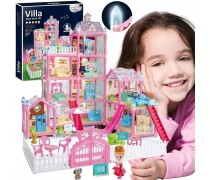 Lėlių namelis | Vila su apšvietimu, 275 el. | WOOPIE 56881