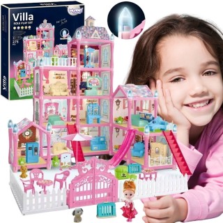 Lėlių namelis | Vila su apšvietimu, 275 el. | WOOPIE 56881 Lėlių namelis | Vila su apšvietimu, 275 el. | WOOPIE 56881