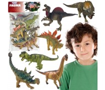 Dinozaurų figūrėlių rinkinys | 6 vnt., T-Rex | WOOPIE 57284