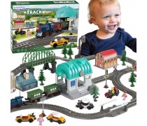 Elektrinis traukinukas | XXL Miestelis 100 detalių | Woopie 57451