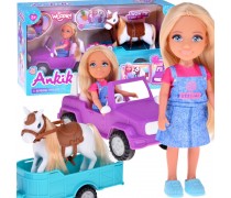 Lėlės rinkinys | su arkliu, visureigiu ir priekaba | Woopie 57642 Lėlės rinkinys | su arkliu, visureigiu ir priekaba | Woopie 57642