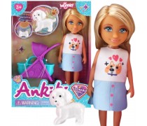 Lėlė su šuniuku ir vežimėliu | WOOPIE ROYAL | Woopie 57659