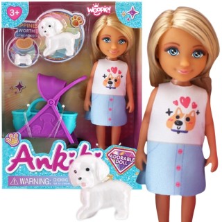 Lėlė su šuniuku ir vežimėliu | WOOPIE ROYAL | Woopie 57659