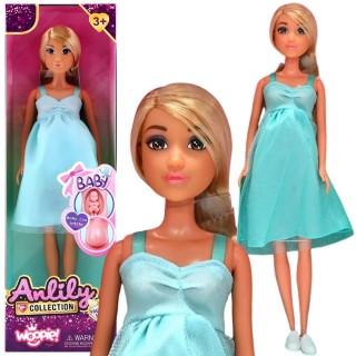 Lėlė besilaukianti mama Lily | Su kūdikiu pilve ir žydra suknele | Woopie 57734 Lėlė besilaukianti mama Lily | Su kūdikiu pilve ir žydra suknele | Woopie 57734