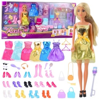 Lėlė | Lili su drabužėliais ir aksesuarais | WOOPIE 57864 Lėlė | Lili su drabužėliais ir aksesuarais | WOOPIE 57864