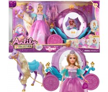 Lėlė princesė su karieta ir žirgu | magiška karieta | Woopie 57963 Lėlė princesė su karieta ir žirgu | magiška karieta | Woopie 57963