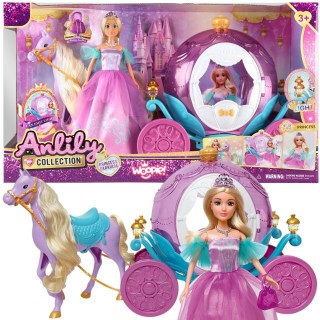 Lėlė princesė su karieta ir žirgu | magiška karieta | Woopie 57963 Lėlė princesė su karieta ir žirgu | magiška karieta | Woopie 57963