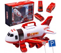 Gaisrinės lėktuvas-transporteris | su 3 mašinėlėmis ir ženklais | Woopie 58137