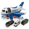 Policijos lėktuvas-transporteris | su 3 automobiliais ir kelio ženklais | Woopie 58144