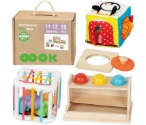 Lavinamasis žaislų rinkinis | 5in1 Montessori 11-12 mėn | Woopie Green 58175