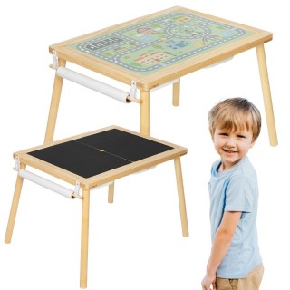 Medinis aktyvumo staliukas 4in1 | GREEN | WOOPIE 58267 Medinis aktyvumo staliukas 4in1 | GREEN | WOOPIE 58267