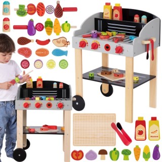 Žaislinis grilis | WOOPIE GREEN medinis su priedais | Woopie 58311