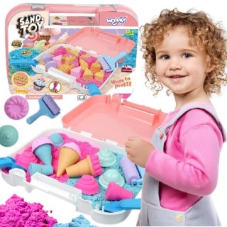 Kinetinio smėlio rinkinys | ledai lagamine | WOOPIE 58328