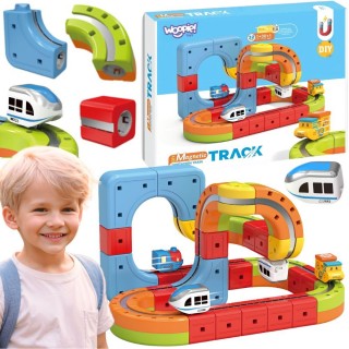 Magnetinės kaladėlės ir trasa | Levituojanti, 32 dalių | WOOPIE 58458