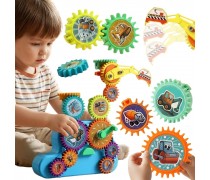 Interaktyvios konstravimo kaladėlės su krumpliaračiais | 18 detalių | WOOPIE 58472