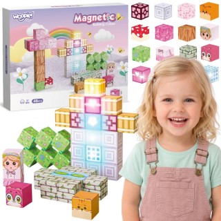 Magnetinės kaladėlės | 48 detalės 3D edukacinė dėlionė Montessori | Woopie 58892 Magnetinės kaladėlės | 48 detalės 3D edukacinė dėlionė Montessori | Woopie 58892
