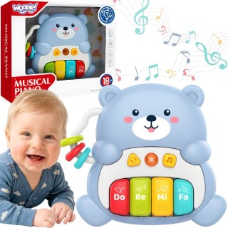 Lavinamasis muzikinis pianinas meškiukas | šviesiai mėlynas | WOOPIE BABY 59134