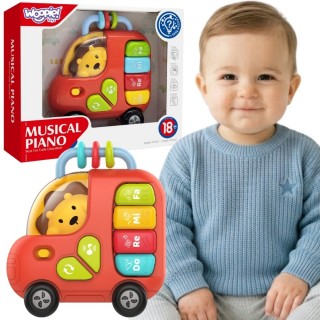 Interaktyvus muzikinis pianinas | autobusas su liūtu | WOOPIE 59400 Interaktyvus muzikinis pianinas | autobusas su liūtu | WOOPIE 59400