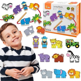 Medinis varstymo žaidimas | Safari ZOO Montessori | VIGA 59549N