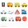 Medinis veriamas žaislas | Transportas 13 dalių | Woopie 59646