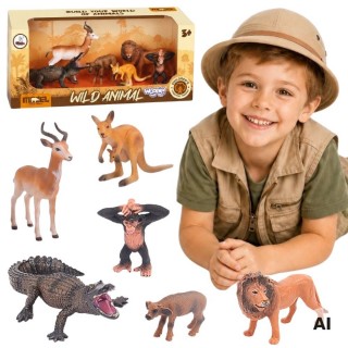 Laukinių gyvūnų figūrėlių rinkinys | Safari, 6 dalys | WOOPIE 59943 Laukinių gyvūnų figūrėlių rinkinys | Safari, 6 dalys | WOOPIE 59943