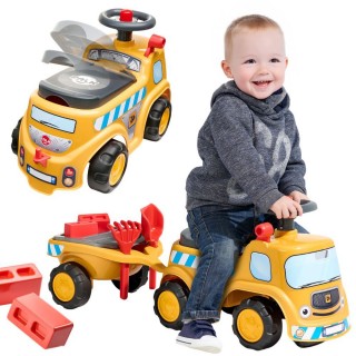 Paspiriama mašinėlė | statybinis sunkvežimis JCB su priekaba | Falk 715C