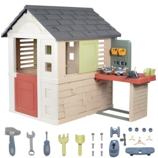 Žaidimų namelis su dirbtuvėmis | 39 priedai | Smoby 810742 Žaidimų namelis su dirbtuvėmis | 39 priedai | Smoby 810742