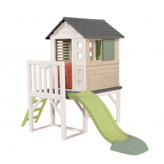 Žaidimų namelis ant polių | su 150 cm čiuožykla | Smoby 810802