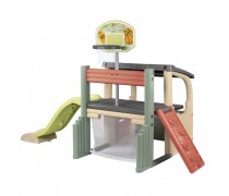 Daugiafunkcinė žaidimų aikštelė | Su čiuožykla, krepšiniu ir futbolu | Smoby 840206