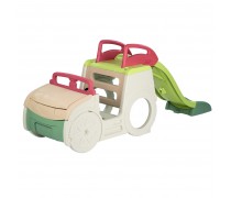 Žaidimų aikštelė | Nuotykių automobilis 3in1 su čiuožykla ir smėlio dėže | Smoby 840207