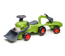 Paspiriamas traktorius | Claas su priekaba ir krautuvu | Falk 912N