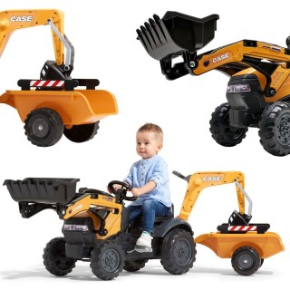 Minamas traktorius | su priekaba ir ekskavatoriumi CASE | FALK 967N