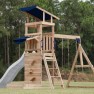 Medinė žaidimų aikštelė | su čiuožykla ir sūpynėmis Malik | AXI A030.502.90