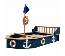 Medinė smėliadėžė | piratų laivas su daiktadėže ir uždangalu | AXI A031.045.00 Medinė smėliadėžė | piratų laivas su daiktadėže ir uždangalu | AXI A031.045.00