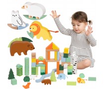 Medinės kaladėlės | Miško pasaulis, 50 vnt. | Classic World CW20272 Medinės kaladėlės | Miško pasaulis, 50 vnt. | Classic World CW20272