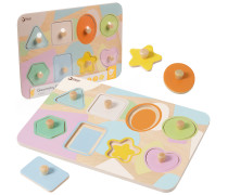 Lavinamoji medinė dėlionė | Geometrinės figūros, 9 dalių | Classic World CW40063