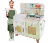Medinė virtuvėlė XXL | daugiafunkcinė su skalbimo mašina | Classic World CW50641